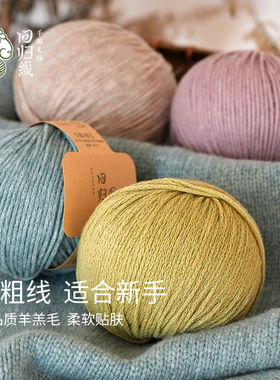 回归线 知初100%美利奴羊毛柔软亲肤diy编织毛衣围巾毛线