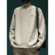 American retro heavyweight sweater for men in autumn and winter casual lazy style sweater high-end handsome round neck pullover trend