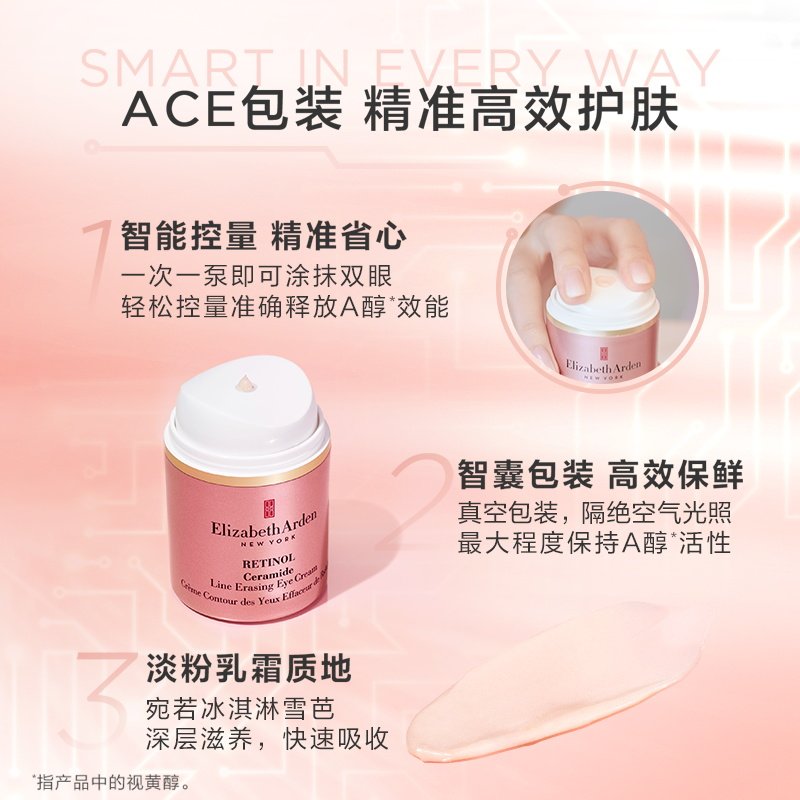 【官方正品】雅顿ace黑眼圈淡眼纹 伊丽莎白雅顿眼霜