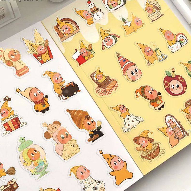 114张透明款我们都是星星人贴纸卡通可爱治愈贴画防水装饰水杯diy,淘宝优惠券,粉丝福利购,淘宝优惠卷