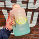 Gradient color large capacity fitness sports straw large water cup