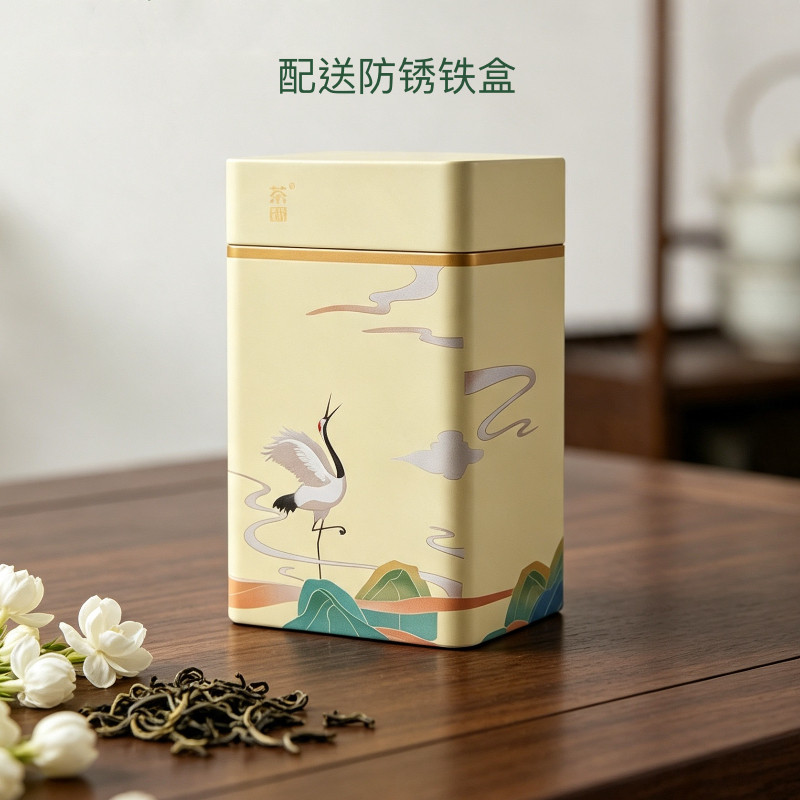 四川茉莉花茶2026年新茶蒙顶山碧潭浓香型飘雪散装花毛峰茶叶500g 叶毛实拍商品图