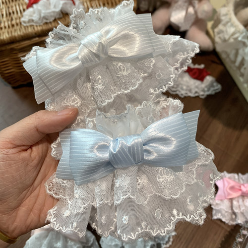 roji原创Lolita蕾丝手袖草莓天使樱花树下搭配蝴蝶结洛丽塔小物 - 图1