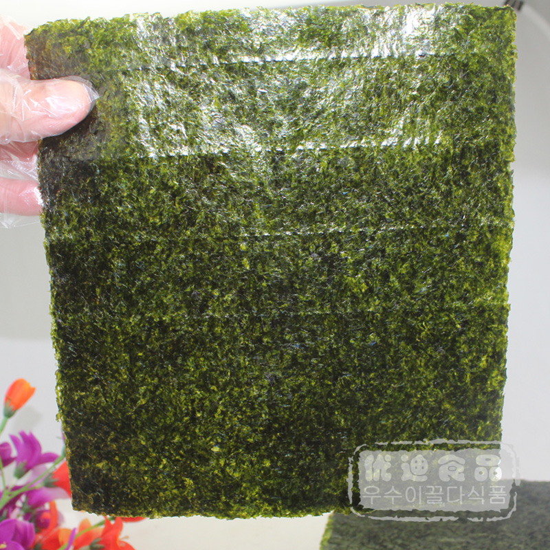 优迪食品专营店A级海苔寿司10张50张做紫菜片包饭的材料头水烤大片原味寿司专用1