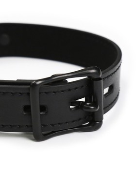 男生体育生1S黑色皮革项圈