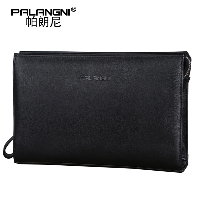 正品新款真皮男士奢侈休闲手拿包 帕朗尼箱包男士包袋