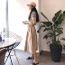 Áo sơ mi váy liền thân nữ mùa thu mới 2019 khí chất cao eo eo thon gió phần dài - váy đầm đầm đẹp váy đầm