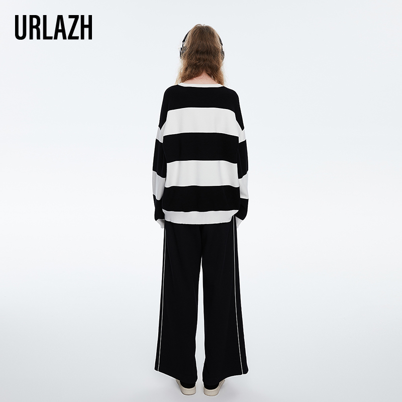 URLAZH有兰新款黑色宽松直筒休闲裤女IM1PA34 - 图3