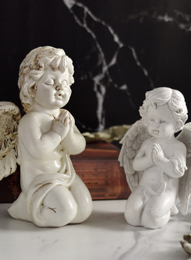 北欧创意天使女孩雕塑摆设