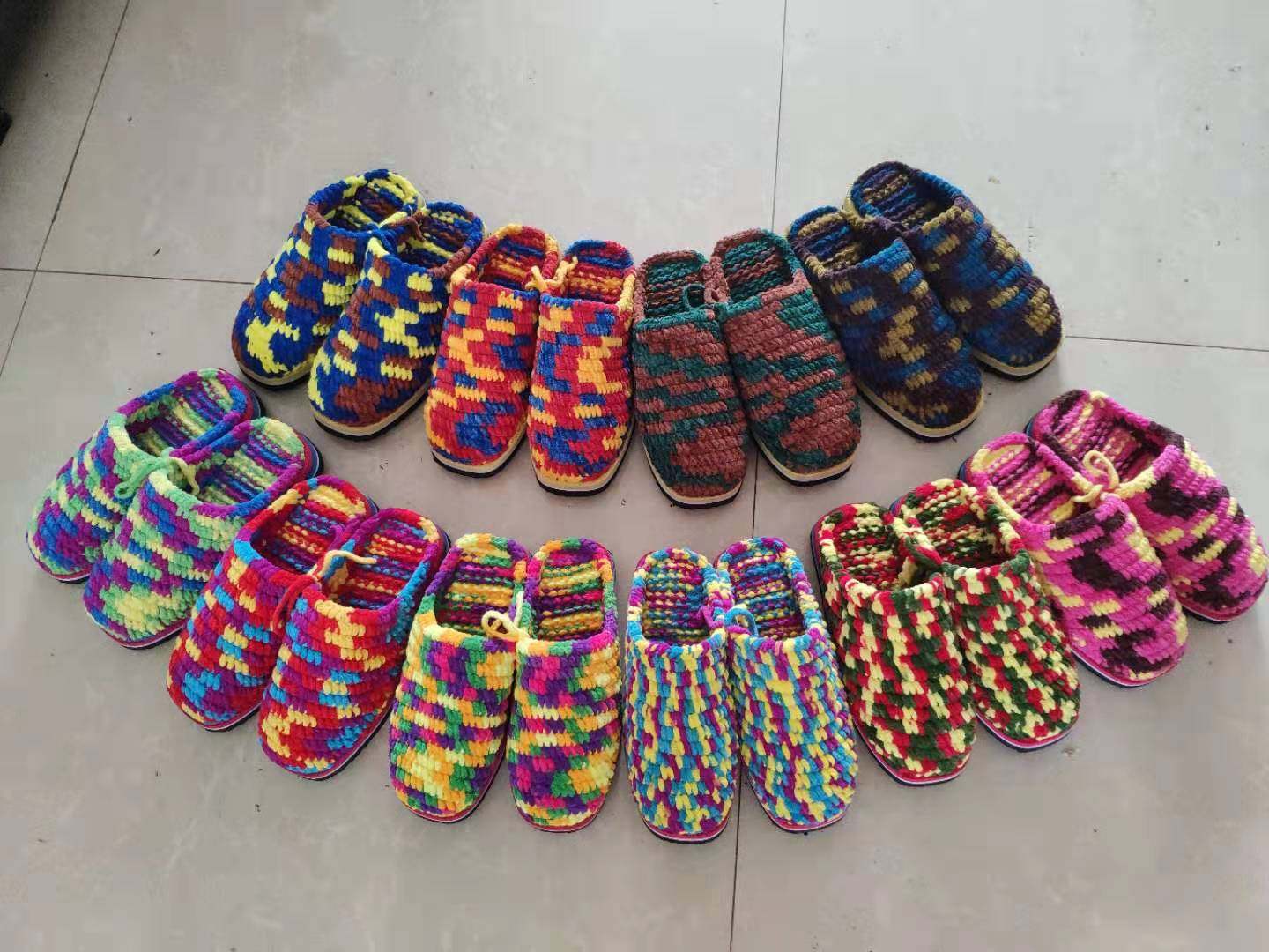 纯手工毛线拖鞋冰条线粗毛线情侣居家婚嫁男女钩鞋成品春秋休闲鞋,淘宝优惠券,粉丝福利购,淘宝优惠卷