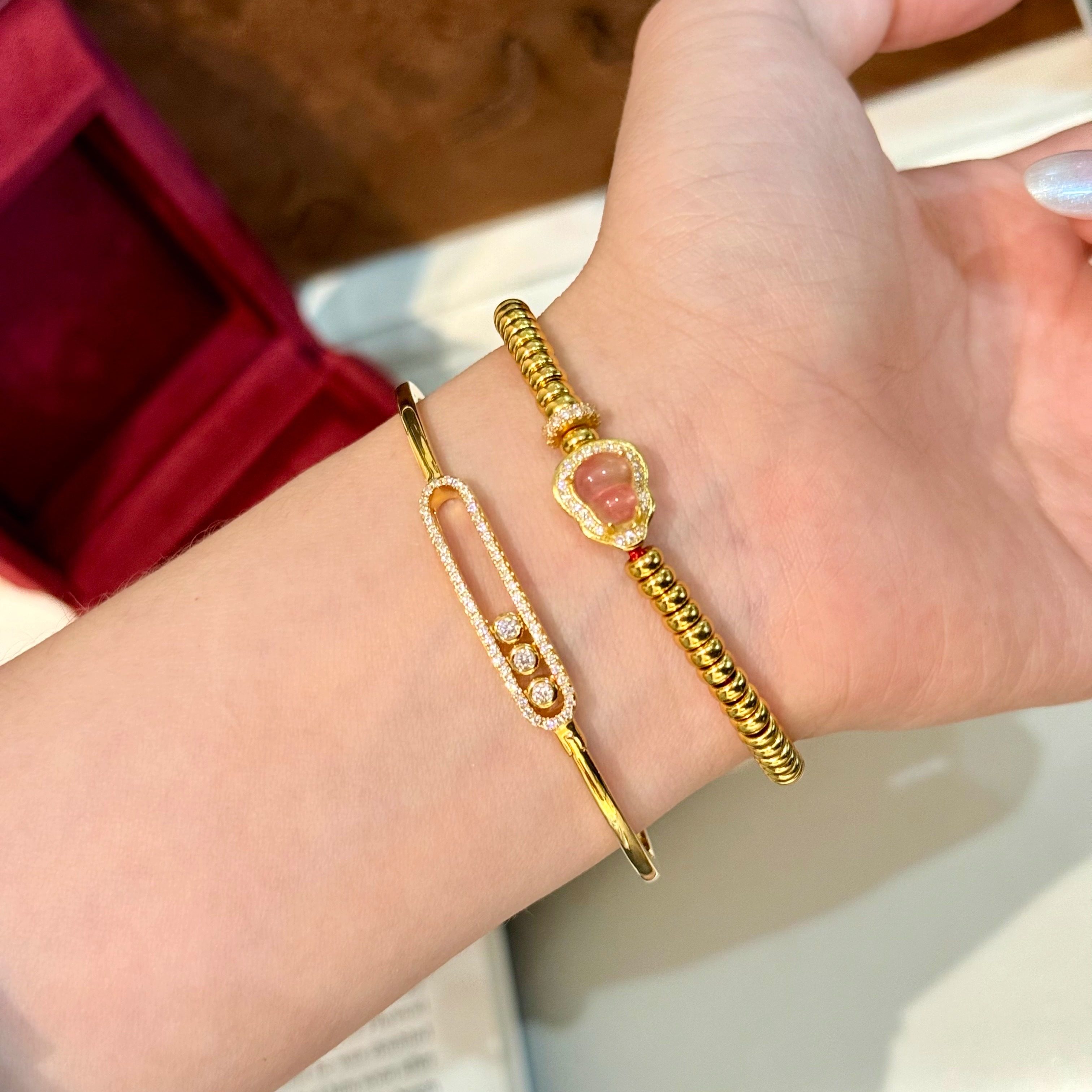 蕾迪【吉.红绳水沫玉盘缠】s925银镀真金配饰盘缠手串女小众轻奢,淘宝优惠券,粉丝福利购,淘宝优惠卷