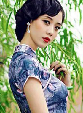 饰颜美饰国风铜镀金女锆石优雅