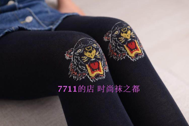 清仓新款秋冬欧美风刺绣老虎头全棉精梳棉打底连裤袜女保暖连裤袜,淘宝优惠券,粉丝福利购,淘宝优惠卷