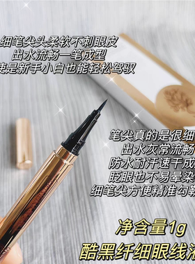 DEIMEINA蝶美娜速干眼线液酷黑纤细眼线液笔防水不晕染极细软硬头