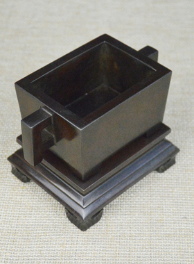 香炉纯铜马槽线香炉精工四方供奉佛具家用居室宣德炉檀香盘香摆件