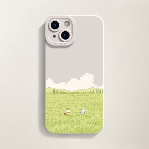 壳壳大世界文艺油画田园风适用苹果14/15手机套iphone16pro手机壳13高级感12pro软壳11新款12全包XR保护套女 - 图3