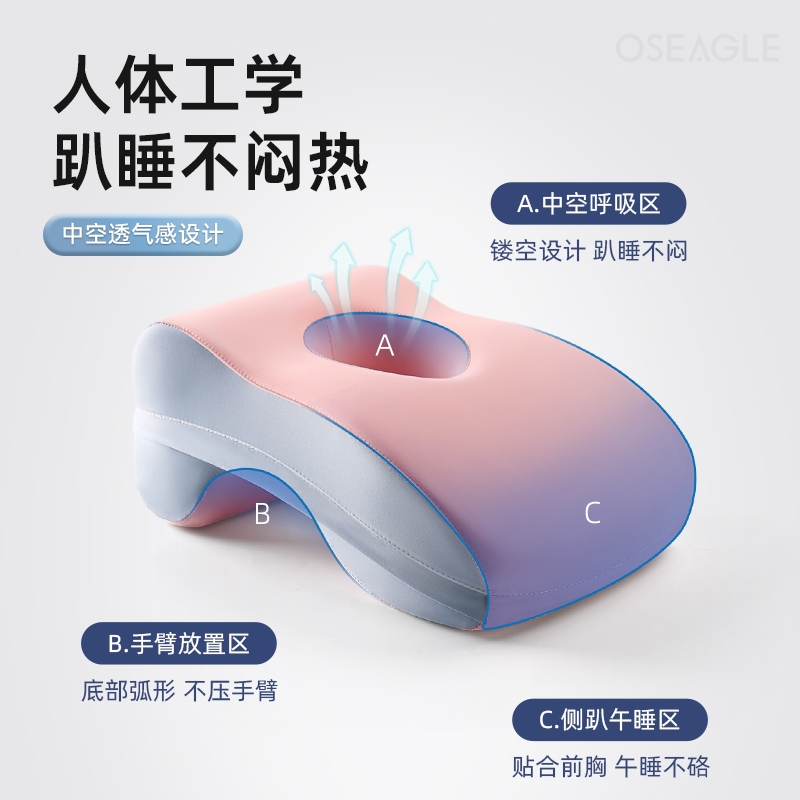 午睡枕小学生初高中生趴睡枕儿童睡觉神器教室桌上午休趴趴枕夏季 - 图0