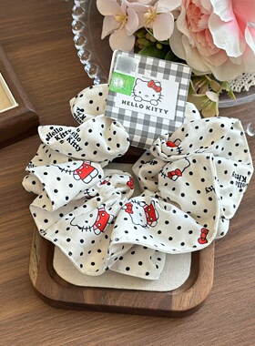 HelloKitty黑白波点大肠圈布艺