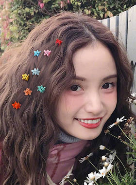 儿童公主盘发小抓夹日韩迷你花朵