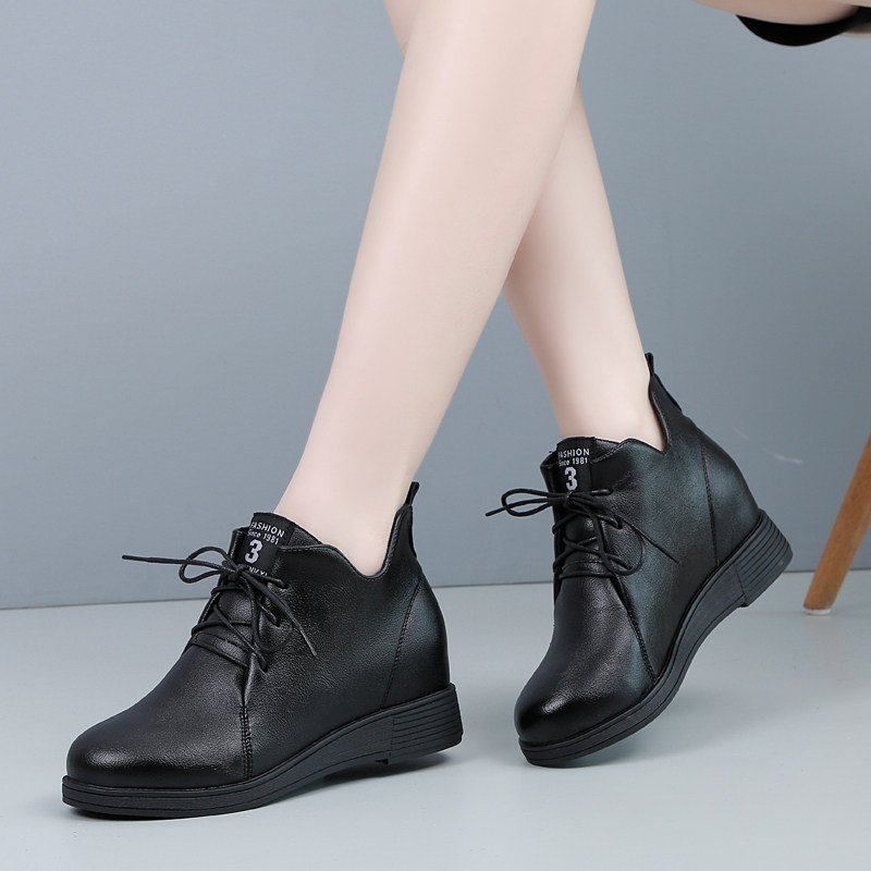 大码41-43-45短靴女真皮2025年软底平底中年妈妈鞋棉靴加绒马丁靴,淘宝优惠券,粉丝福利购,淘宝优惠卷