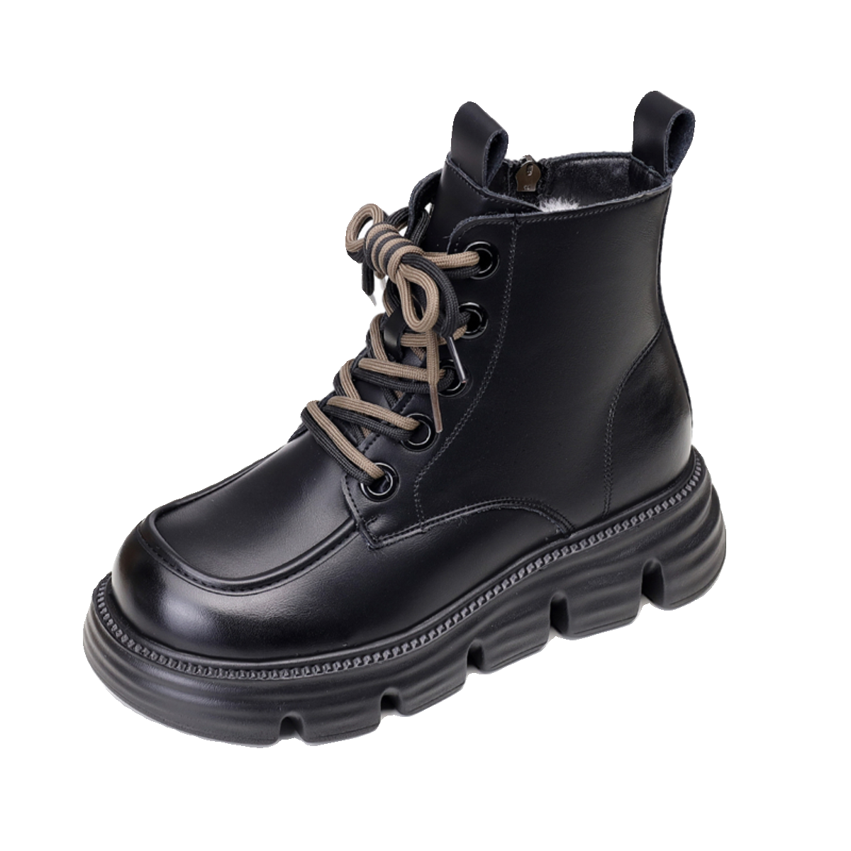 东北羊毛雪地靴大棉冬季真皮马丁靴女松糕厚底皮毛一体短靴大码42,淘宝优惠券,粉丝福利购,淘宝优惠卷