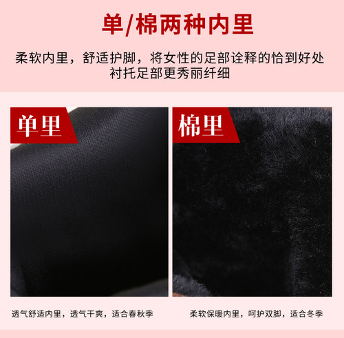 厚底坡跟短靴女秋冬12CM超高跟防水台棉靴黑色内增高马丁靴松糕鞋 - 图2