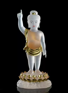 琉璃太子佛浴佛盆释迦牟尼佛像指天指地指日指月佛像佛诞浴佛用品