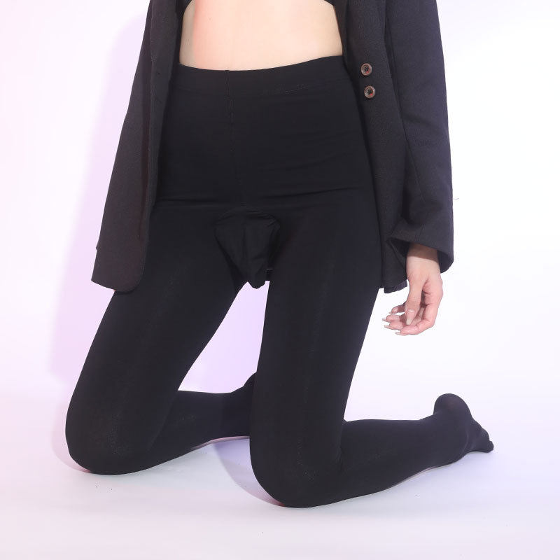 男士枪弹分离肉色伪娘变装打底裤加绒保暖变装丝袜性感jj套连裤袜,淘宝优惠券,粉丝福利购,淘宝优惠卷