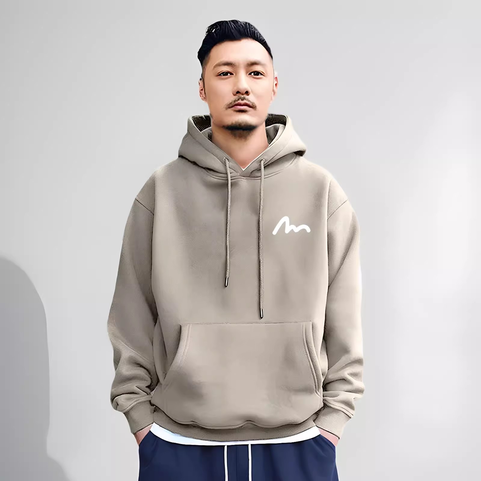 香港潮牌余文乐秋冬新款连帽卫衣经典红色纯棉本命年专属保暖外套