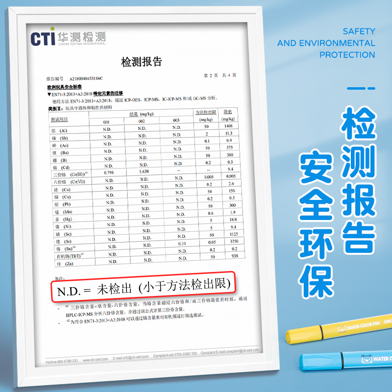 得力可水洗水彩笔24色画画笔儿童无毒彩笔幼儿园美术专用套装绘画-图3