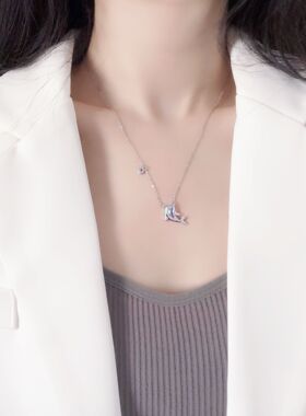 海豚项链送女友小众精致气质配饰