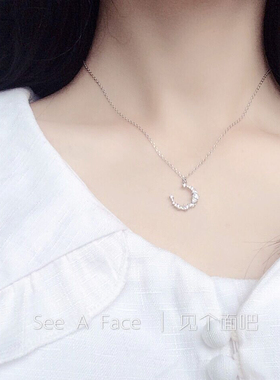 超仙气质月亮项链女款轻奢小众