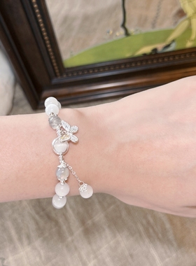 新中式蝴蝶猫眼石手链女轻奢