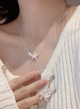 气质温柔海星珍珠项链女小众设计