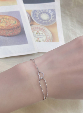 爱心手链ins小众设计轻奢精致
