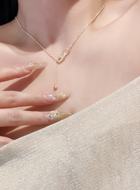 高级感锆石猪鼻子项链轻奢小众