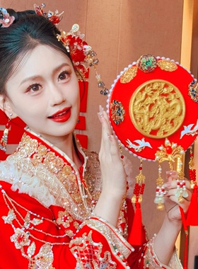 团扇新娘结婚新娘婚扇秀禾喜扇