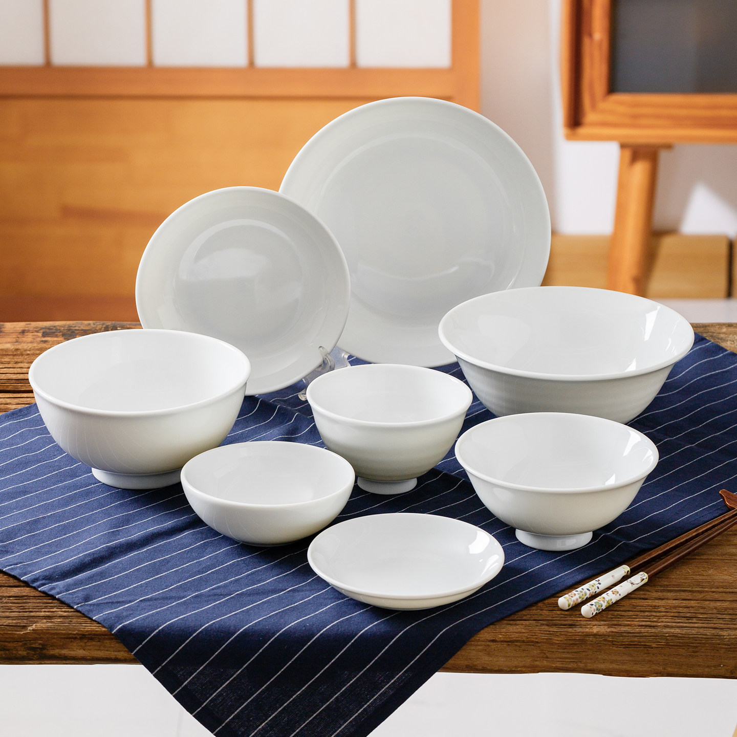 日本进口白色餐具家用纯色饭碗碟子高温色釉微波炉适用釉下彩盘子,淘宝优惠券,粉丝福利购,淘宝优惠卷