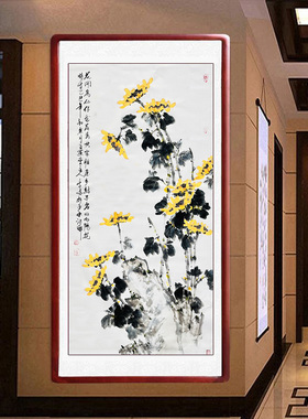 向日葵名家手绘国画写意花鸟画芯