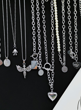 情侣冷淡风钛钢小众设计感毛衣链