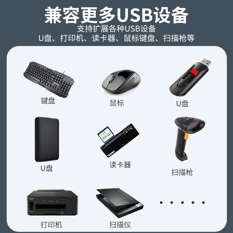 Aimos USB扩展器集线器USB3.0切换器二进二出打印机共享器鼠标键 - 图2