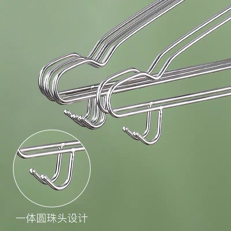 304不锈钢衣架4mm实心带钩衣挂加粗家用晾衣架晒衣服架裤架衣撑子,淘宝优惠券,粉丝福利购,淘宝优惠卷
