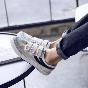 夏季魔术贴帆布鞋