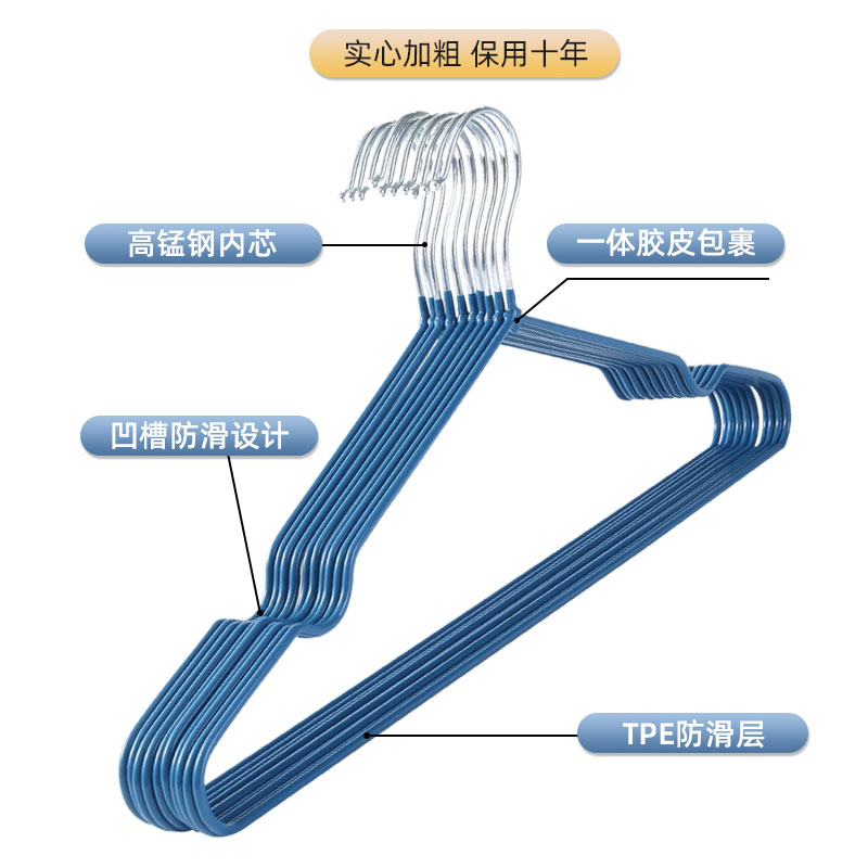 衣架家用挂衣防滑防肩角衣撑晾衣服专用护衣架子衣柜无痕撑子挂架 - 图2