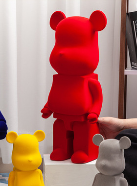 ins潮玩暴力熊植绒克莱因蓝摆件