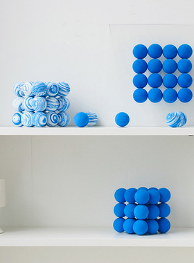 几何克莱因蓝魔方拍摄道具可散搭