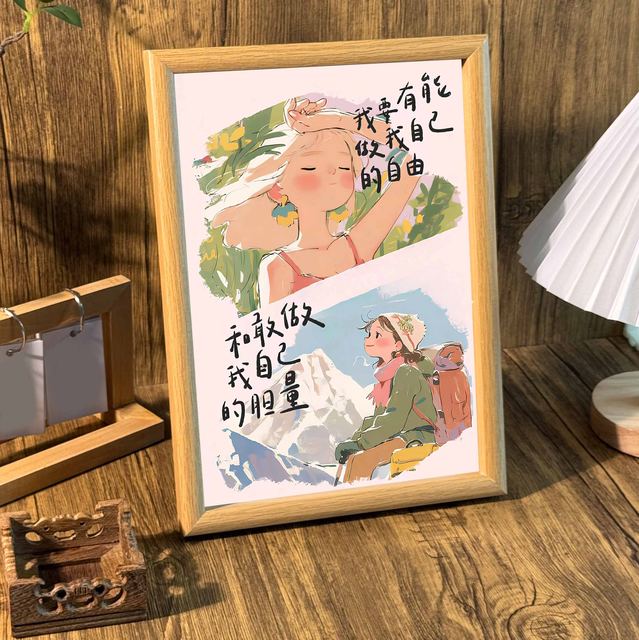 Text photo frame desk table wall hanging painting