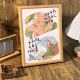 Text photo frame desk table wall hanging painting