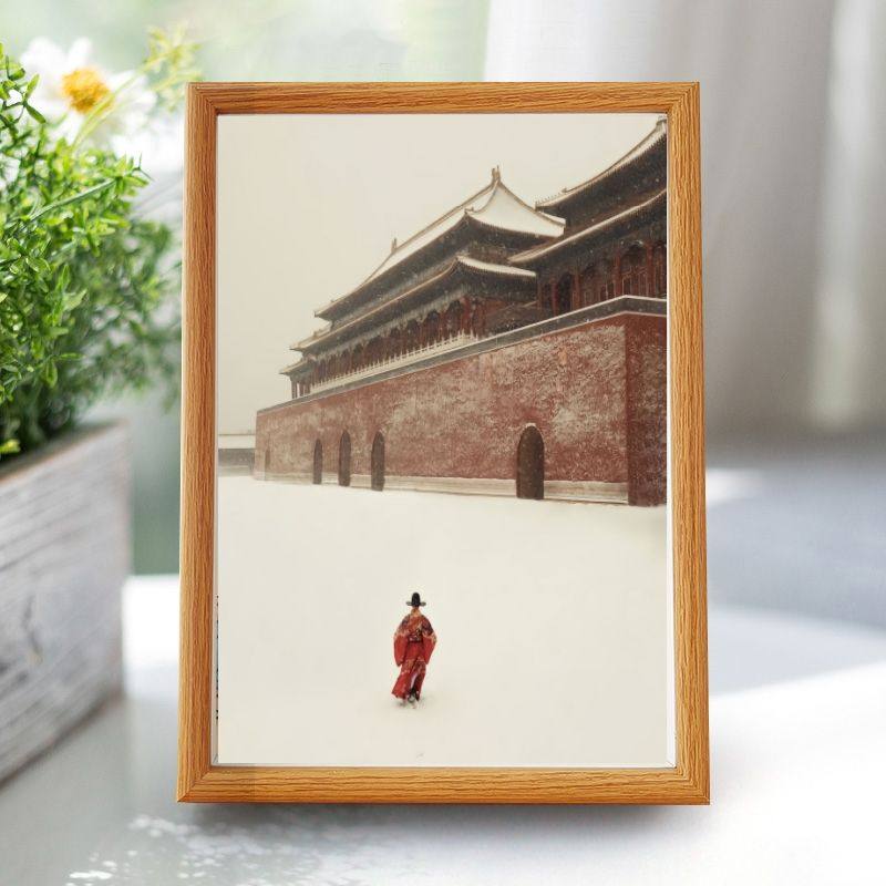 张居正雪中独行相框摆件书桌面摆台励志装饰挂墙挂画自律宿舍装饰,淘宝优惠券,粉丝福利购,淘宝优惠卷