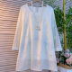 ເສື້ອຢືດ chiffon slimming ຄໍ sleek ຂະຫນາດໃຫຍ່ embroidered